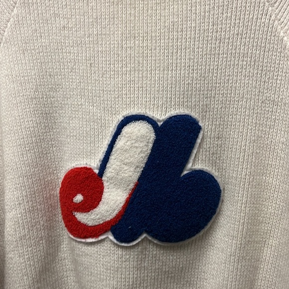 Vintage STARTER Montreal Expos Knit Sweater Crewneck - Picture 3 of 10